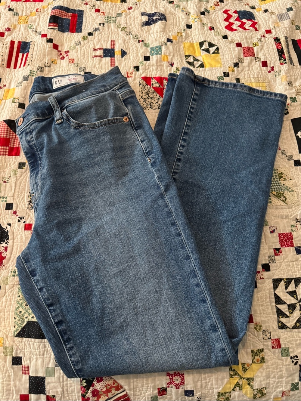 GAP Women’s Blue Baby Boot Cut Mid Rise Jeans